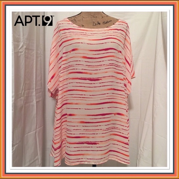 Apt. 9 Tops - ➕ Tri-color Cold Shoulder Batwing Top